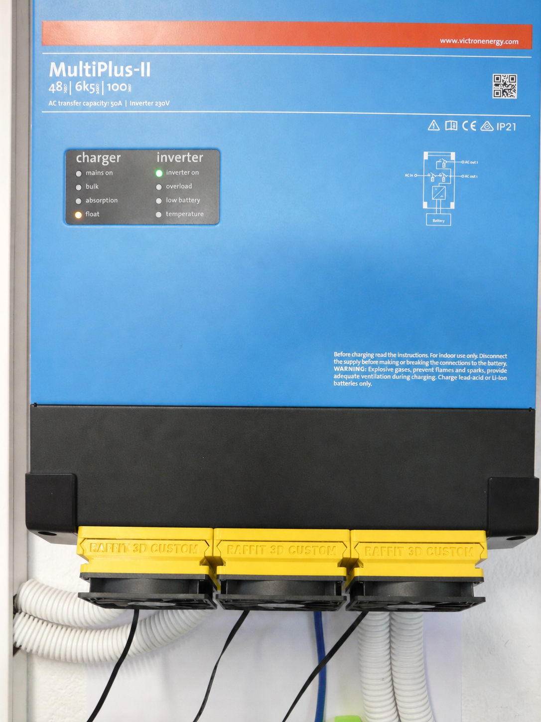 Acoples 80mm Ventilación Externa – Victron MultiPlus-II 6500W