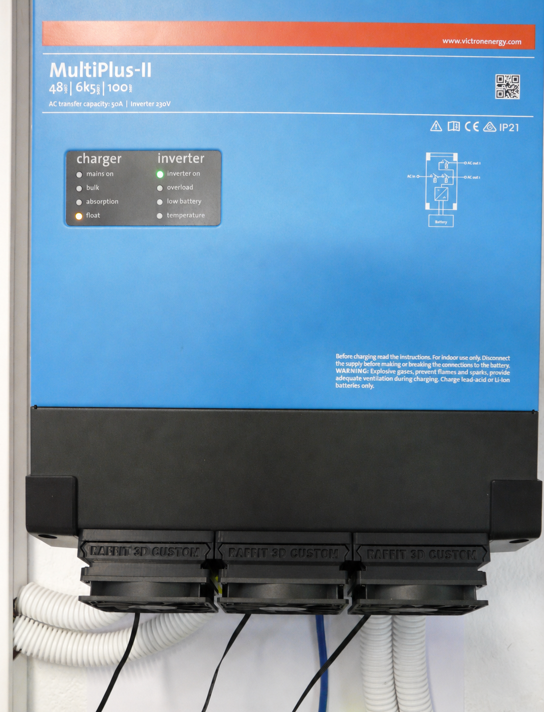 Acoples 80mm Ventilación Externa – Victron MultiPlus-II 6500W